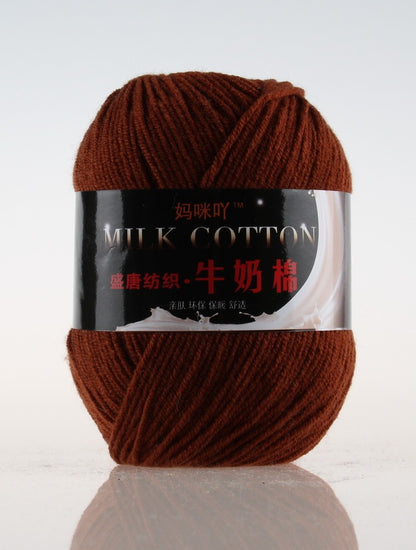 3-Strand Milk Cotton Wool DIY Doll Sweater Scarf Hat Cotton Yarn