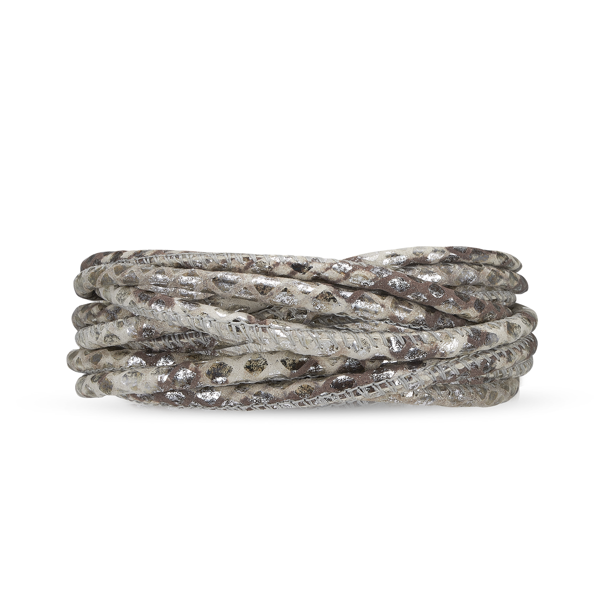 3 strenget Leather Bracelet - Snake  Christina Design London