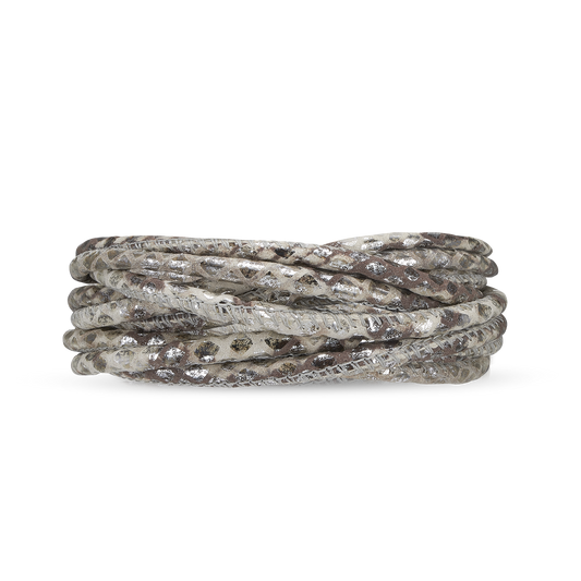 3 strenget Leather Bracelet - Snake  Christina Design London