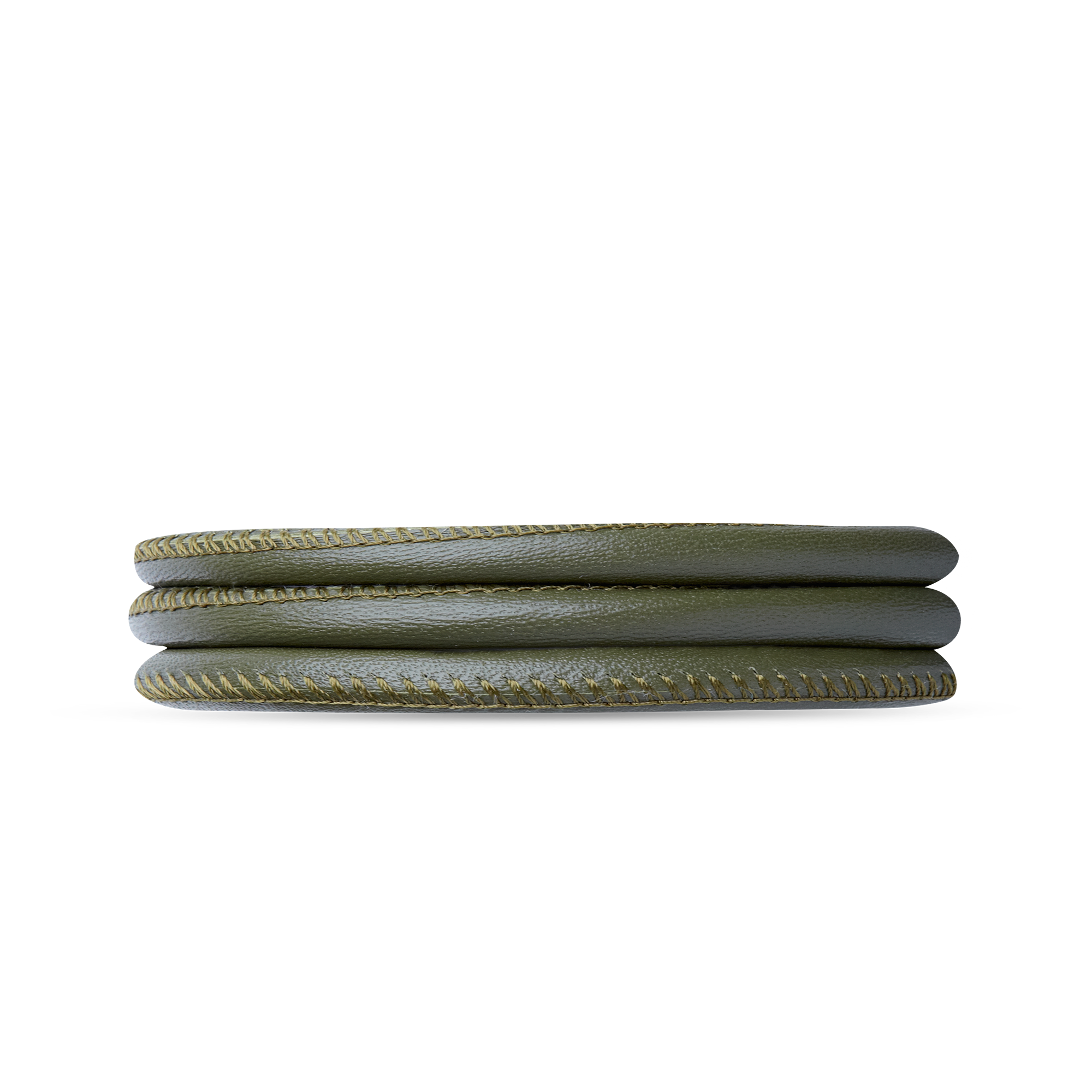 Slim Leather Bracelet - Oliven Green - 70 cm