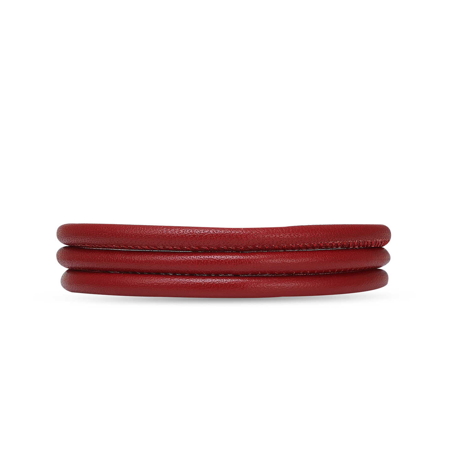 Slim Leather Bracelet - Red - 70 cm