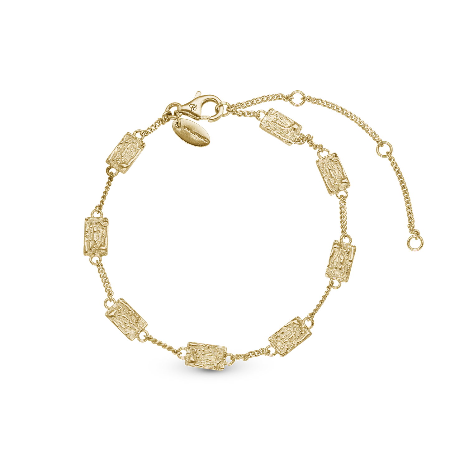 Antique Bracelet - Matte Gold Plated Sterling Silver