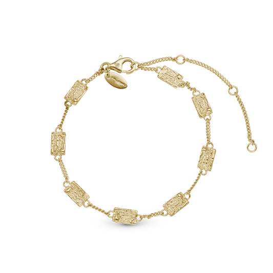 Antique Bracelet - Matte Gold Plated Sterling Silver