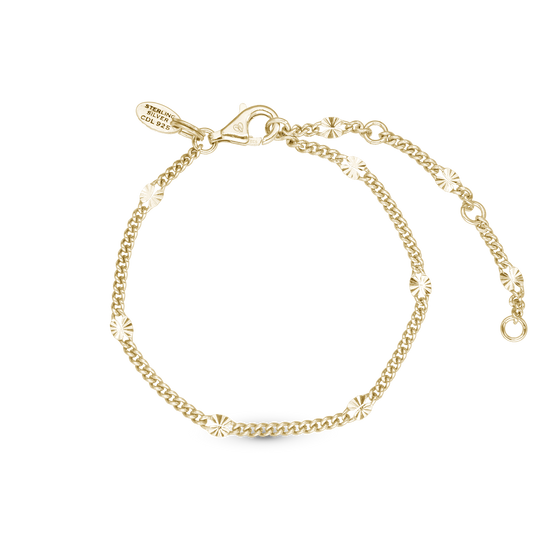 Blazing Sun Bracelet - Polished Gold Plated Sterling Silver