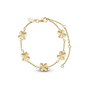FoWatch Leaf Clover Bracelet - Light brush Gold Plated Sterling Silver