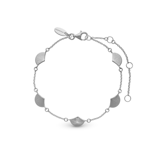 Fan Bracelet - Light brush Sterling Silver