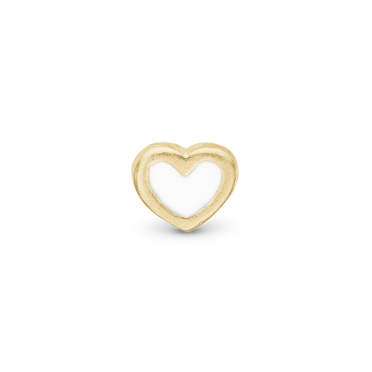 White Enamel Heart Elementer for collect Watche - CHRISTINA