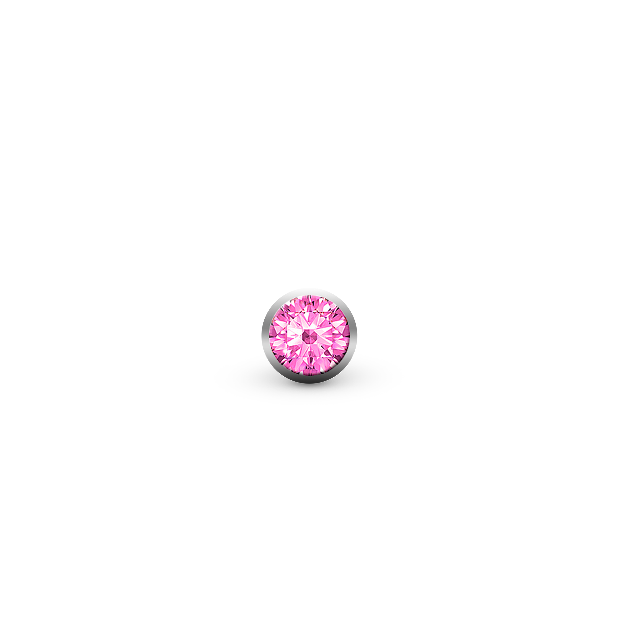 Pink sten for Collect Watch forbehør for Watche - with 1 Cubic Zirkonia