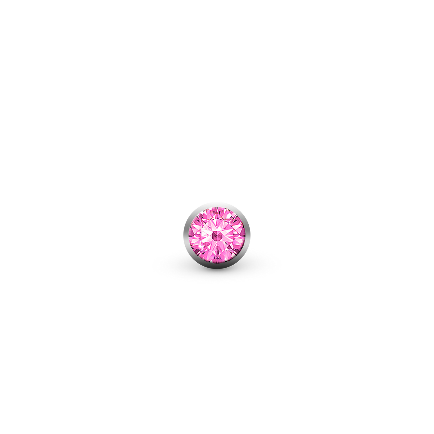Pink sten for Collect Watch forbehør for Watche - with 1 Cubic Zirkonia
