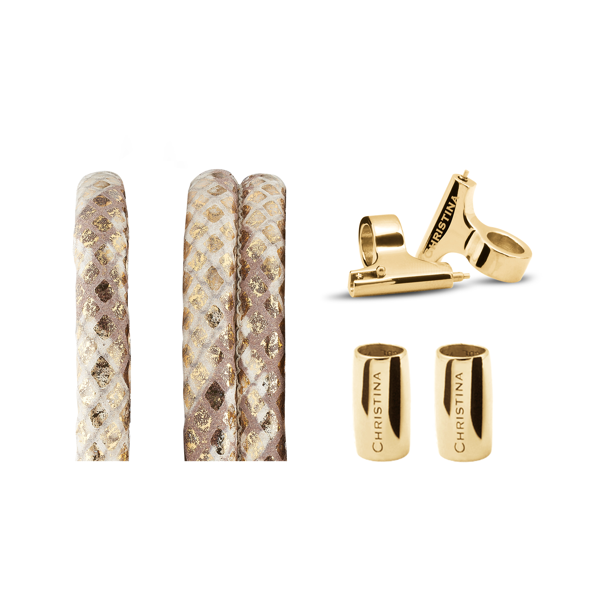 Classic Leather set for Watch - Gold Snake - CHRISTINA