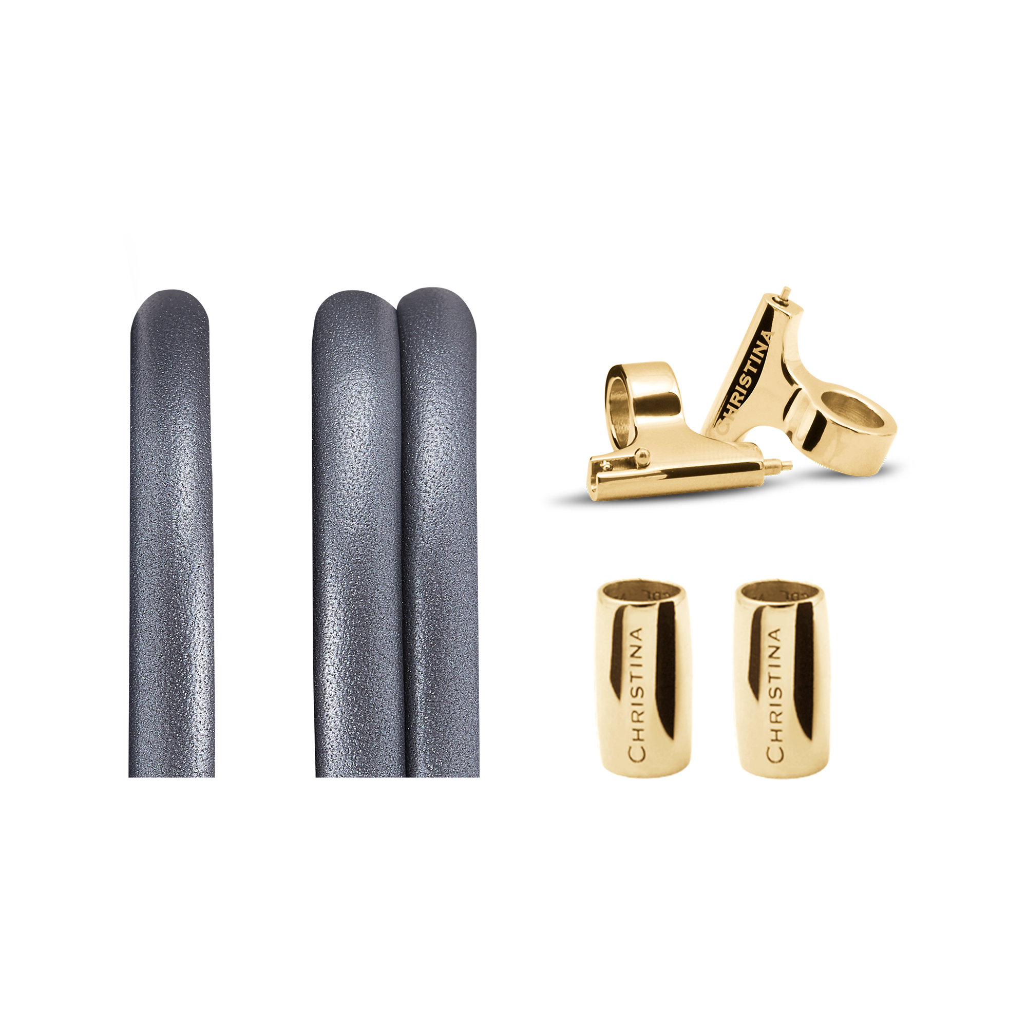 Classic Leather set for Watch - Gunmetal - CHRISTINA