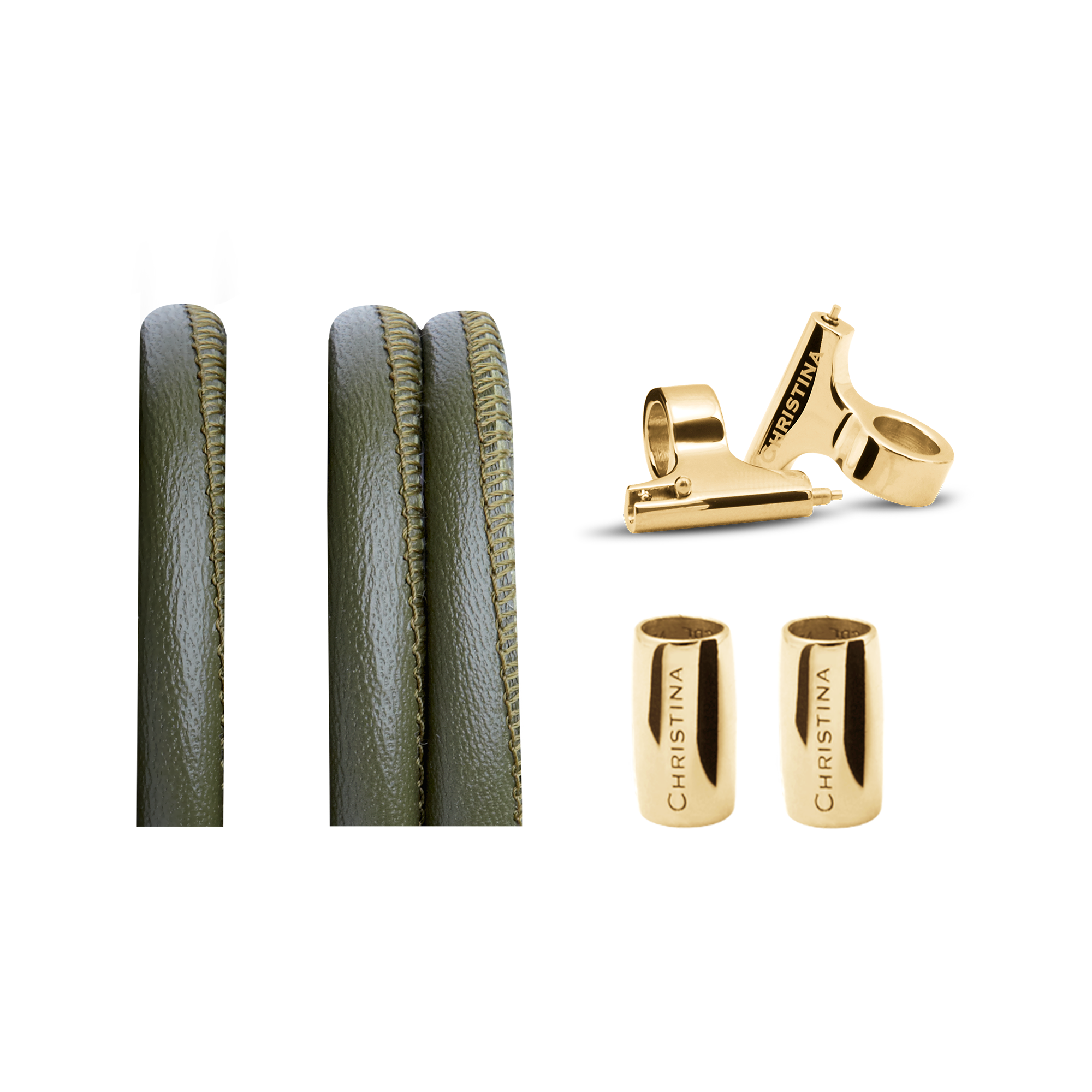 Classic Leather set for Watch - Olive - CHRISTINA