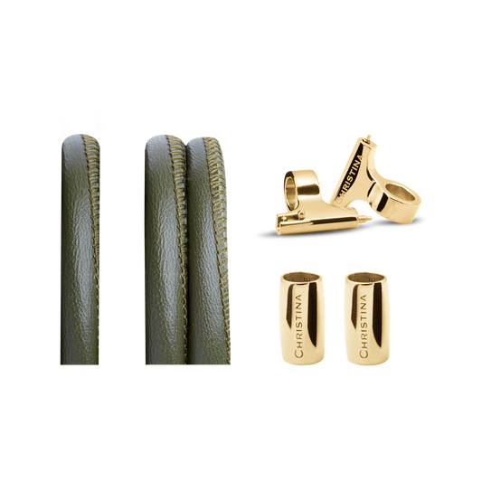 Classic Leather set for Watch - Olive - CHRISTINA