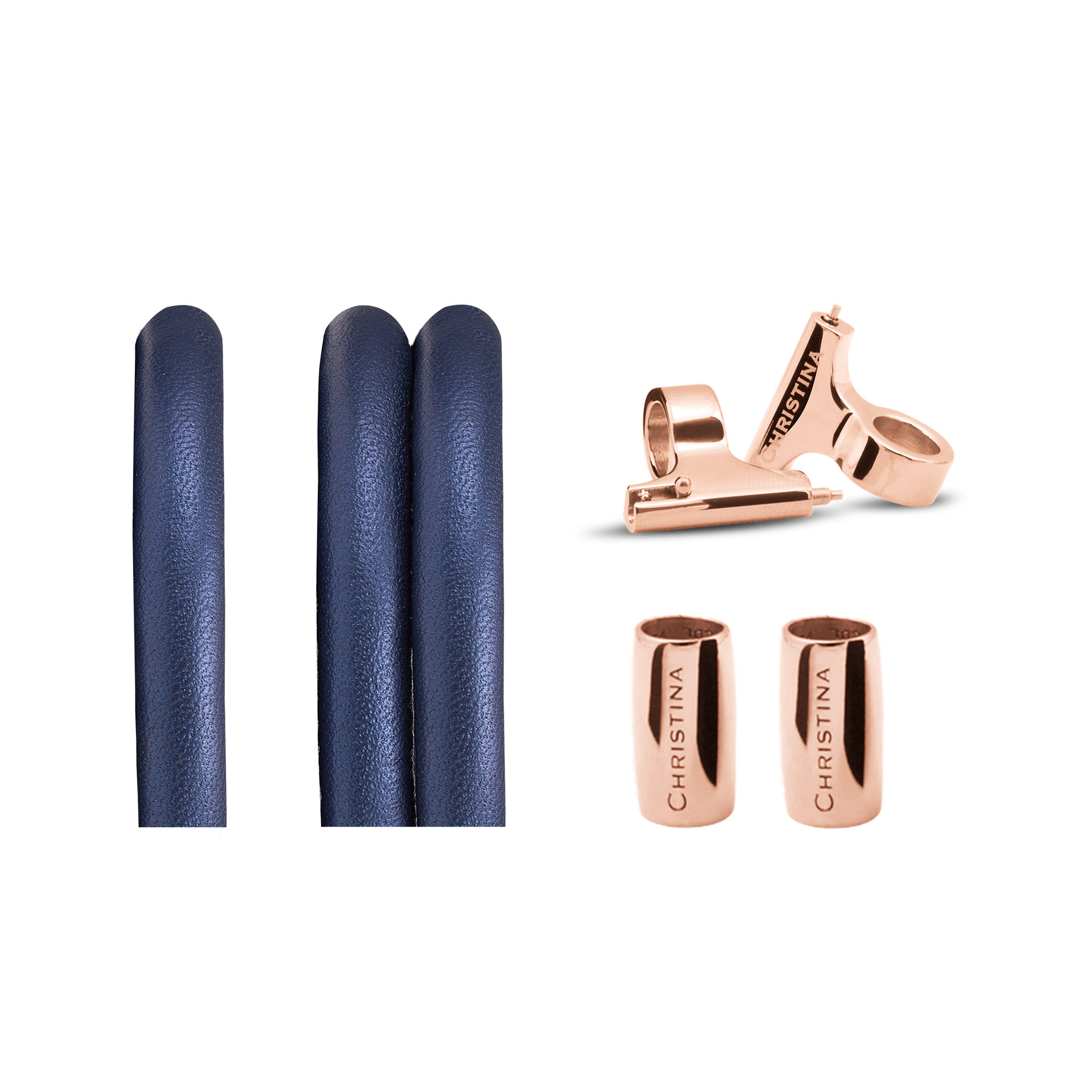 Classic Leather set for Watch - Blue - CHRISTINA