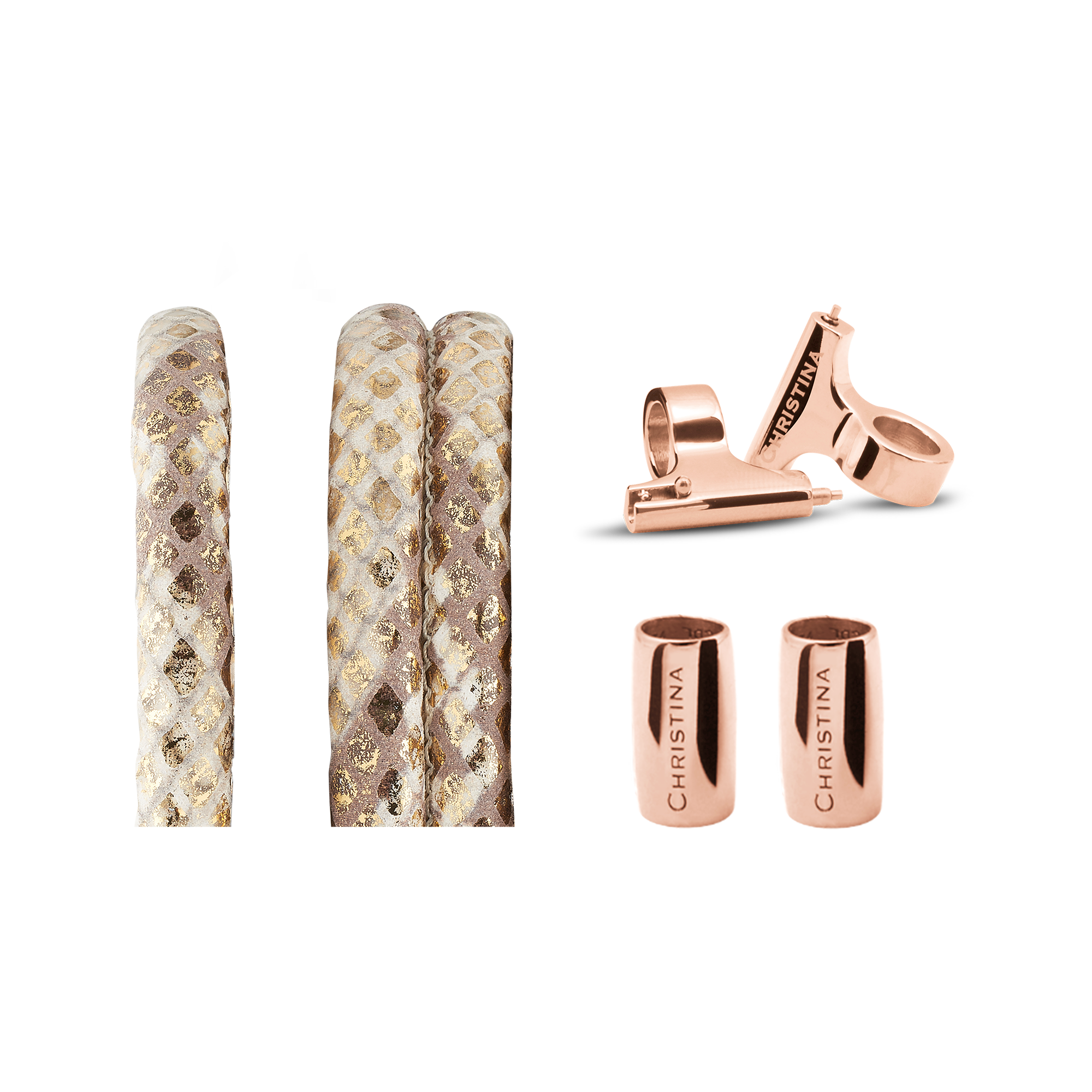 Classic Leather set for Watch - Gold Snake - CHRISTINA