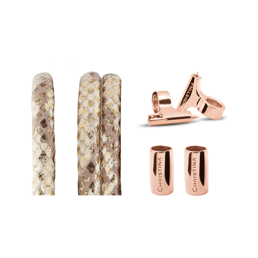 Classic Leather set for Watch - Gold Snake - CHRISTINA