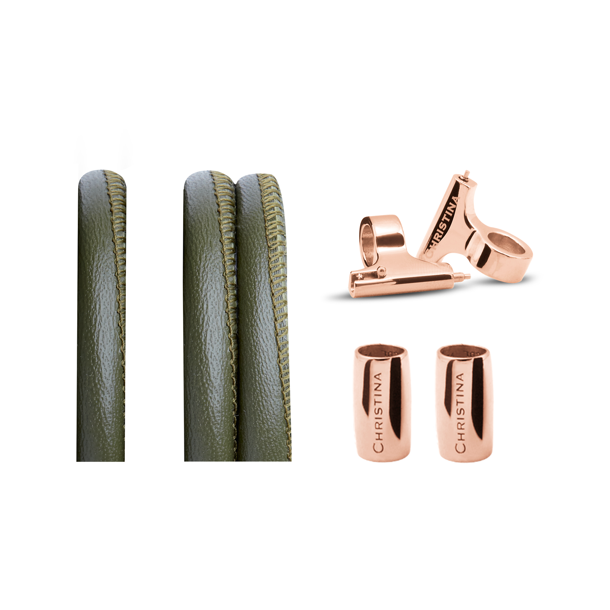 Classic Leather set for Watch - Olive - CHRISTINA