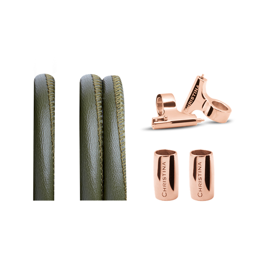 Classic Leather set for Watch - Olive - CHRISTINA