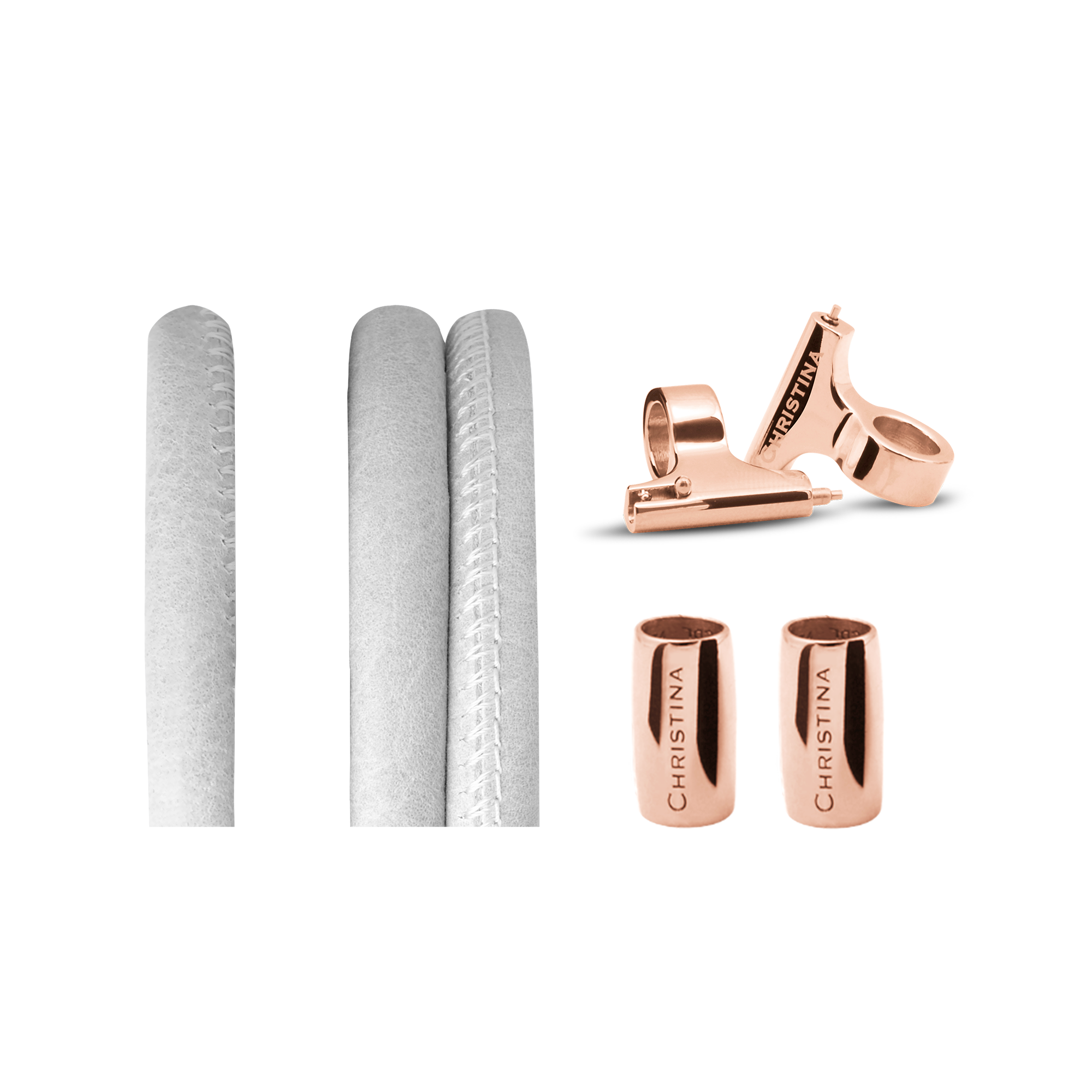 Classic Leather set for Watch - White - CHRISTINA