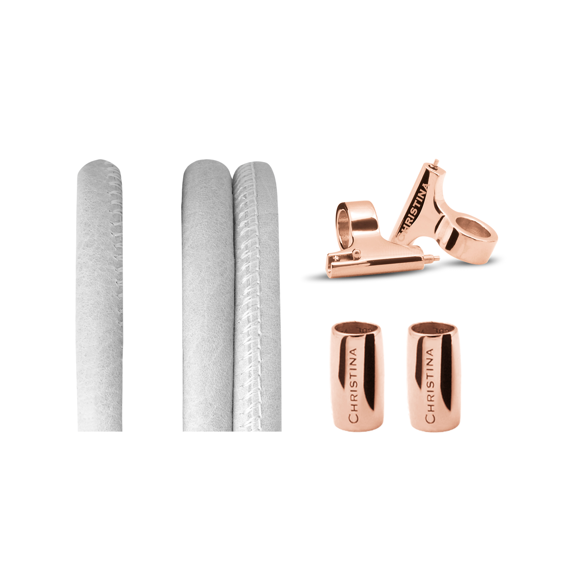 Classic Leather set for Watch - White - CHRISTINA