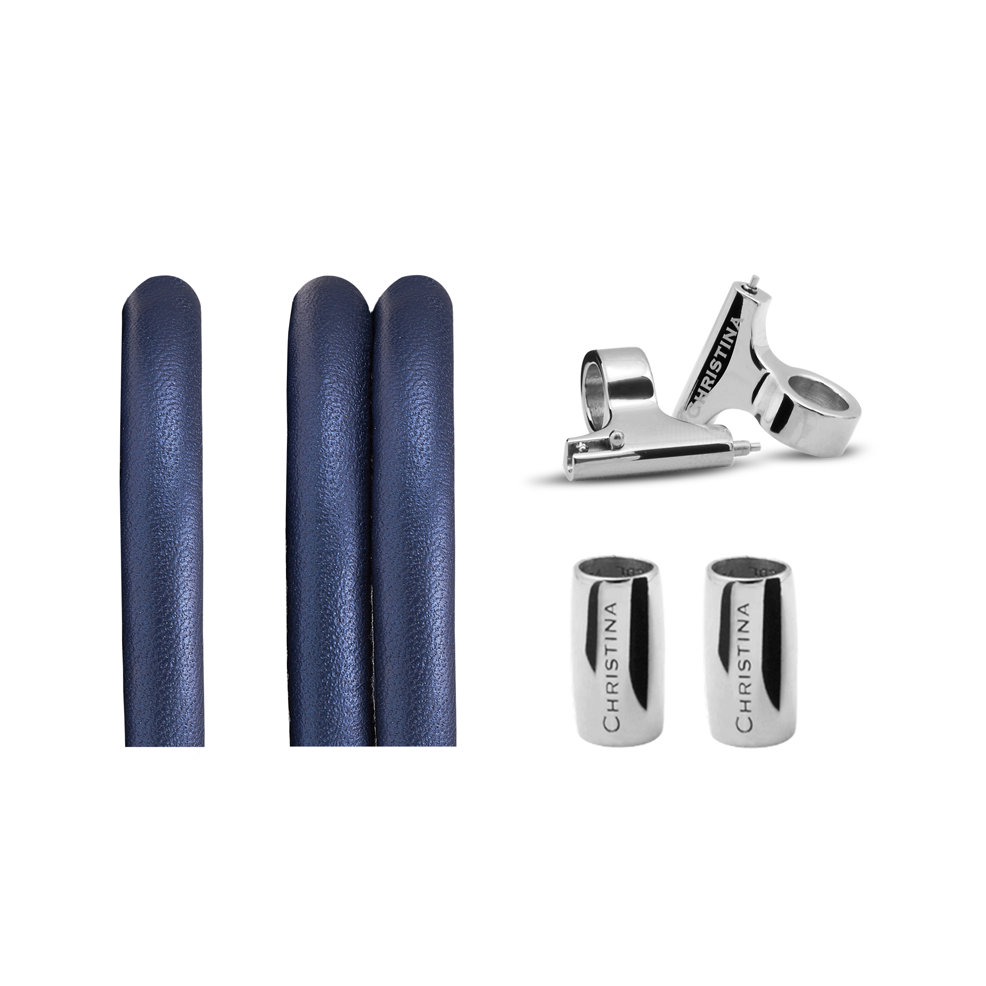 Classic Leather set for Watch - Blue - CHRISTINA