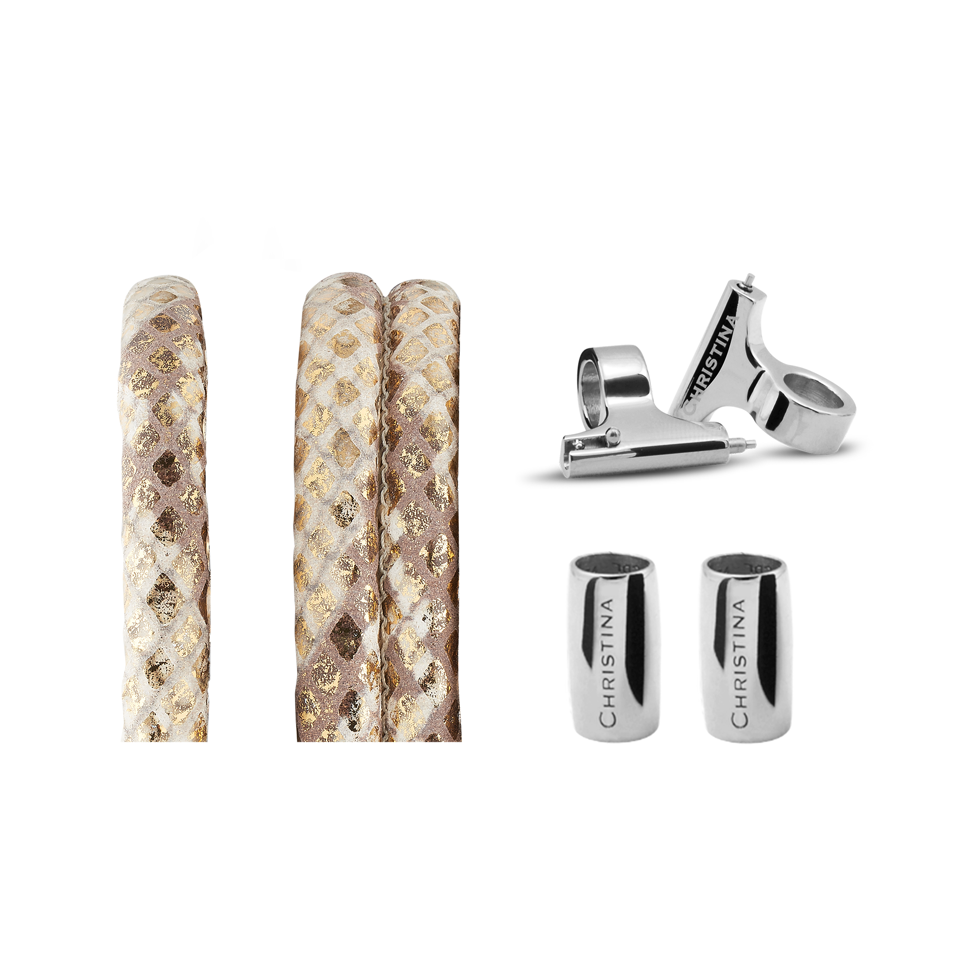 Classic Leather set for Watch - Gold Snake - CHRISTINA