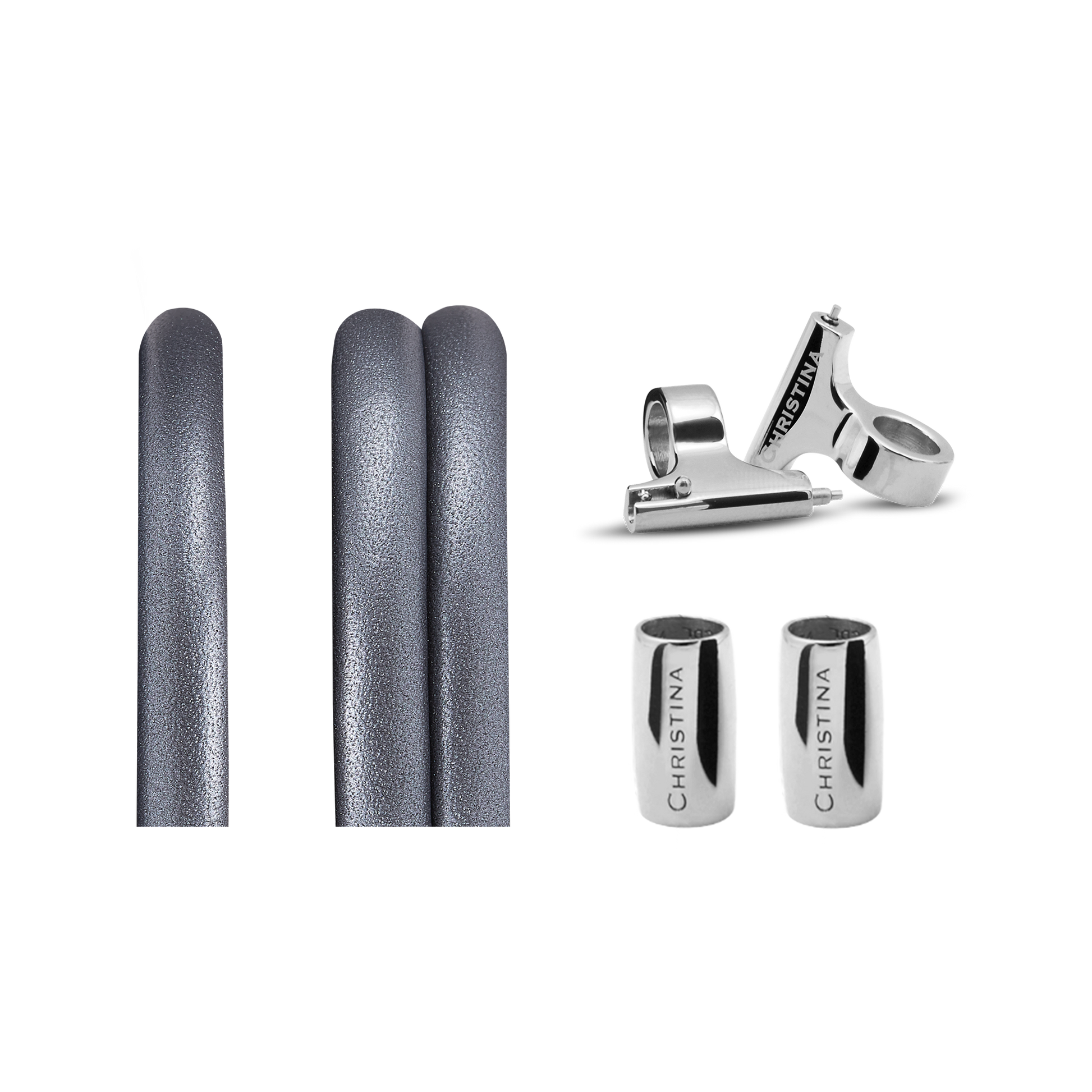 Classic Leather set for Watch - Gunmetal - CHRISTINA