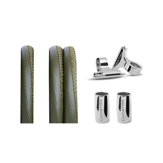 Classic Leather set for Watch - Olive - CHRISTINA