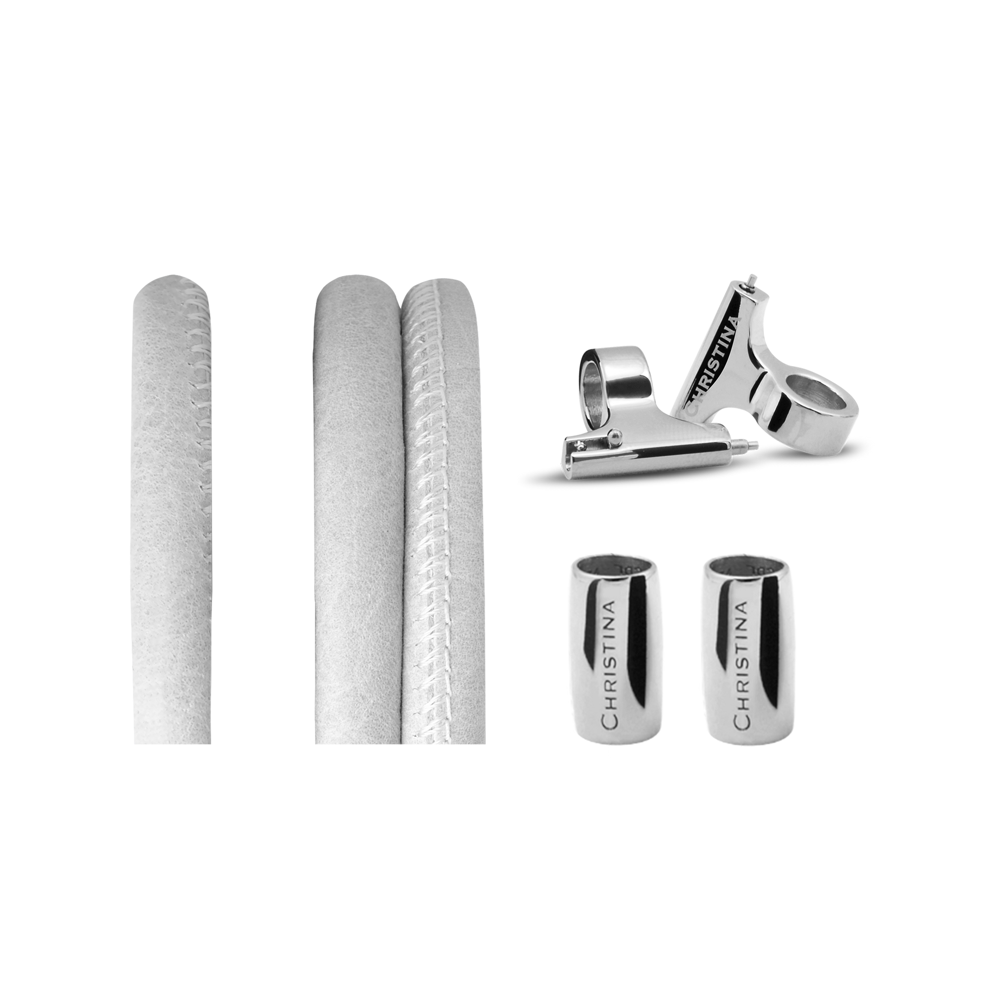 Classic Leather set for Watch - White - CHRISTINA