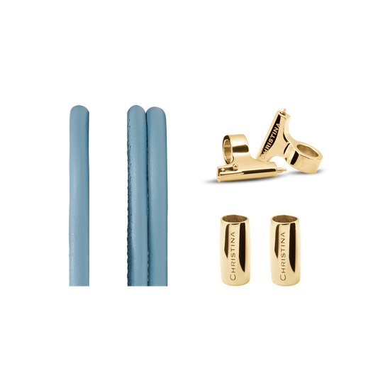 Slim Leather set for Watch Lightblue