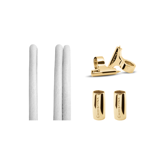 Slim Leather set for Watch - White - CHRISTINA