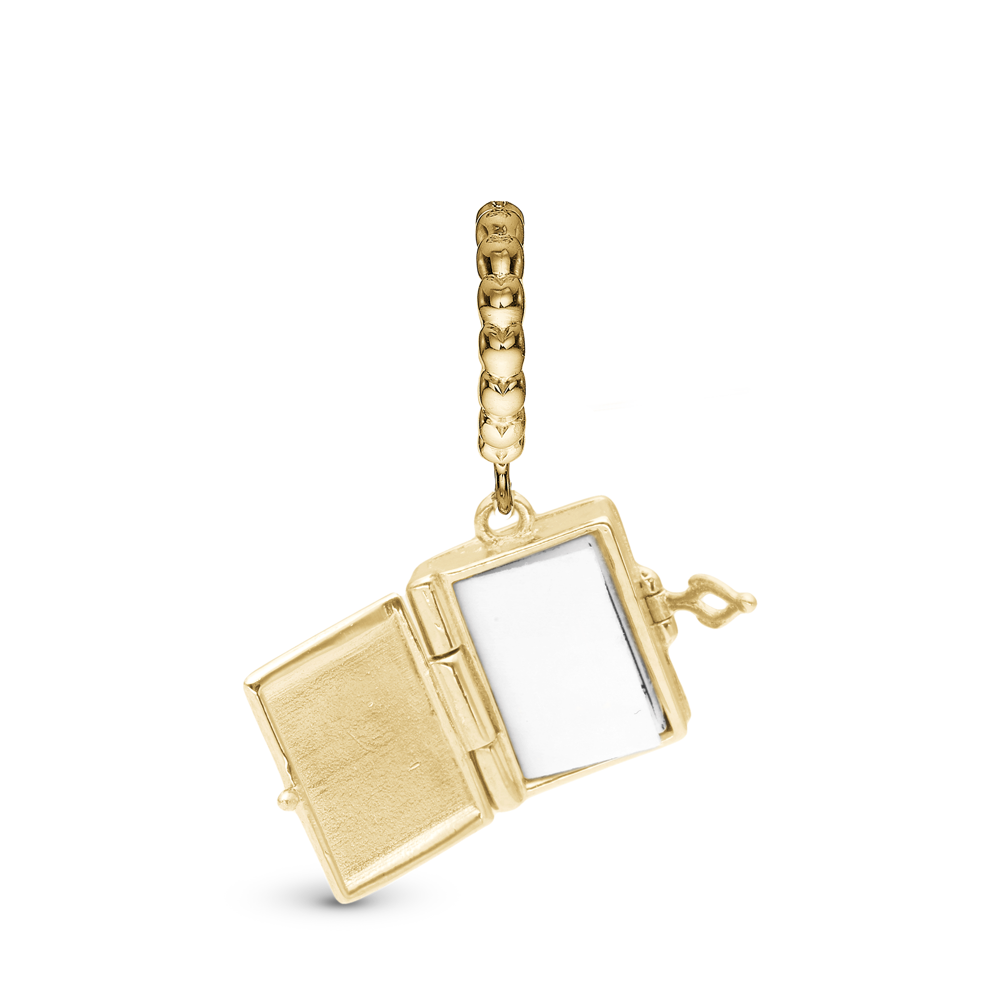 Book of Love You & Me Forever Hænger Charm 6 mm Til Armbånd - Blankpoleret Forgyldt Sterling Sølv