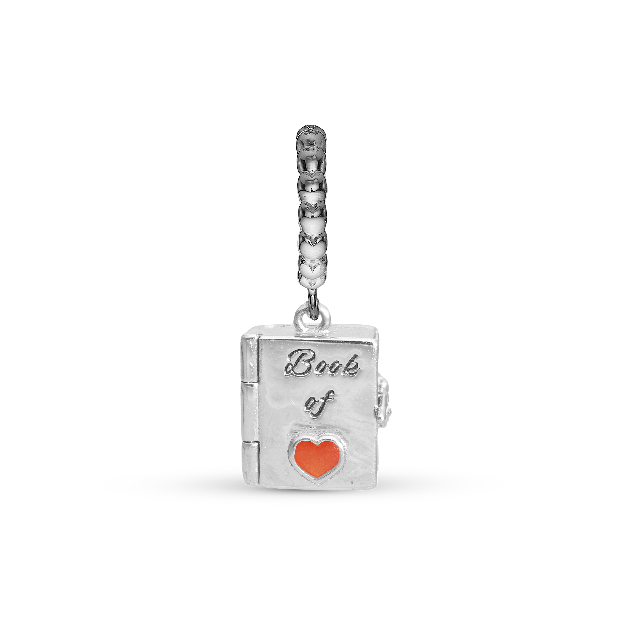 Book of Love You & Me Forever Hænger Charm 6 mm Til Armbånd - Blankpoleret Sterling Sølv