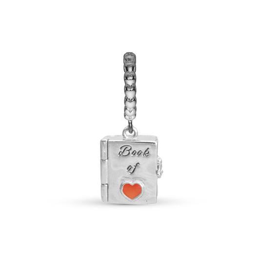 Book of Love You & Me Forever Hænger Charm 6 mm Til Armbånd - Blankpoleret Sterling Sølv