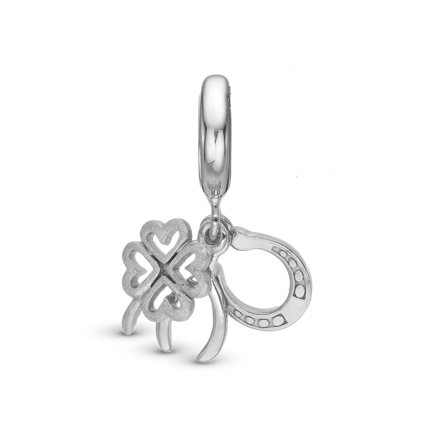 Lucky Drop Earring Charm 6 mm for Bracelet - Polished Sterling Silver