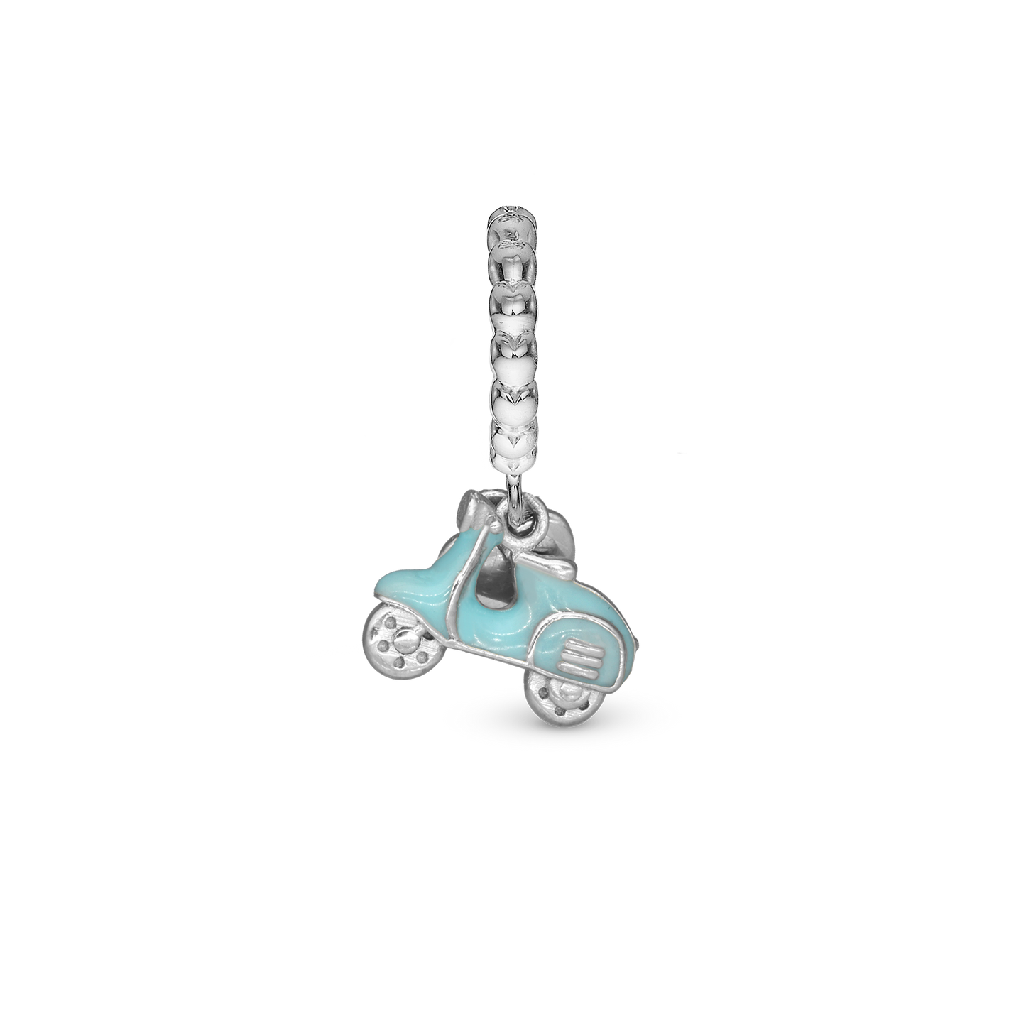 Dolce Vita Hænger Charm 6 mm Til Armbånd - Blankpoleret Sterling Sølv m. 1 Cubic Zirkonia