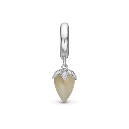 Grey Moonstone charm sølv Charms til læderarmbånd - CHRISTINA