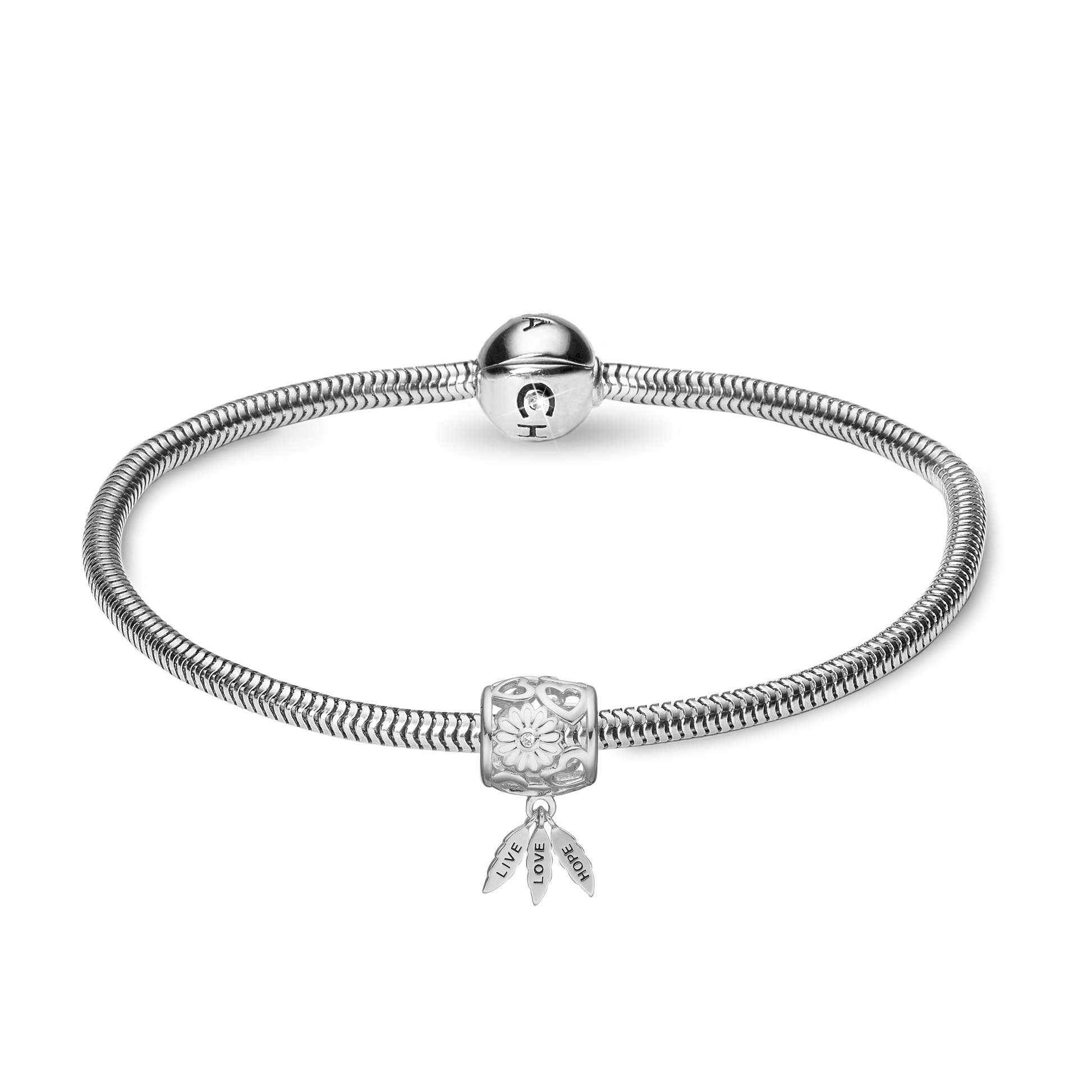 Julekampagne sølvBracelet - CHRISTINA