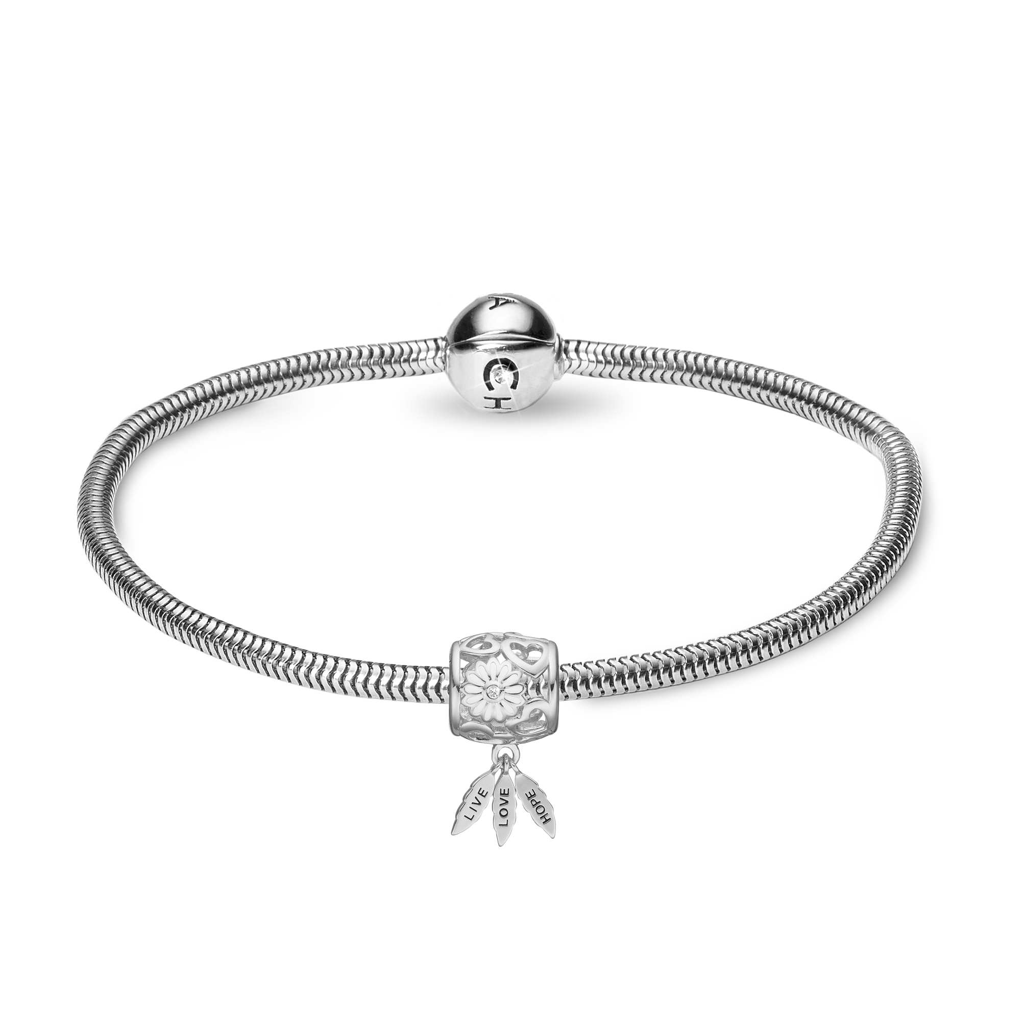 Julekampagne sølvBracelet - CHRISTINA