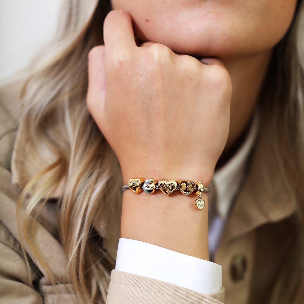 Hugs Charms with sølvBracelet - CHRISTINA