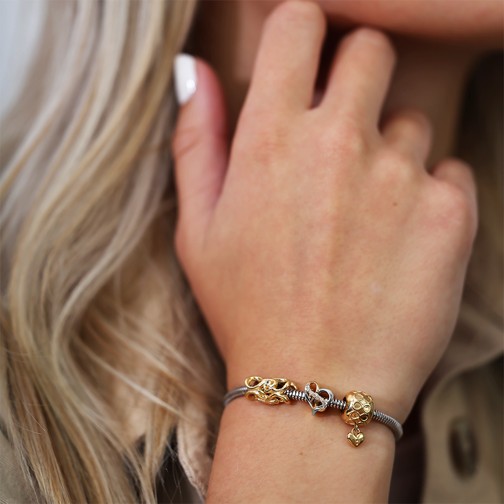 Heart with Eternity Charms with sølvBracelet - CHRISTINA