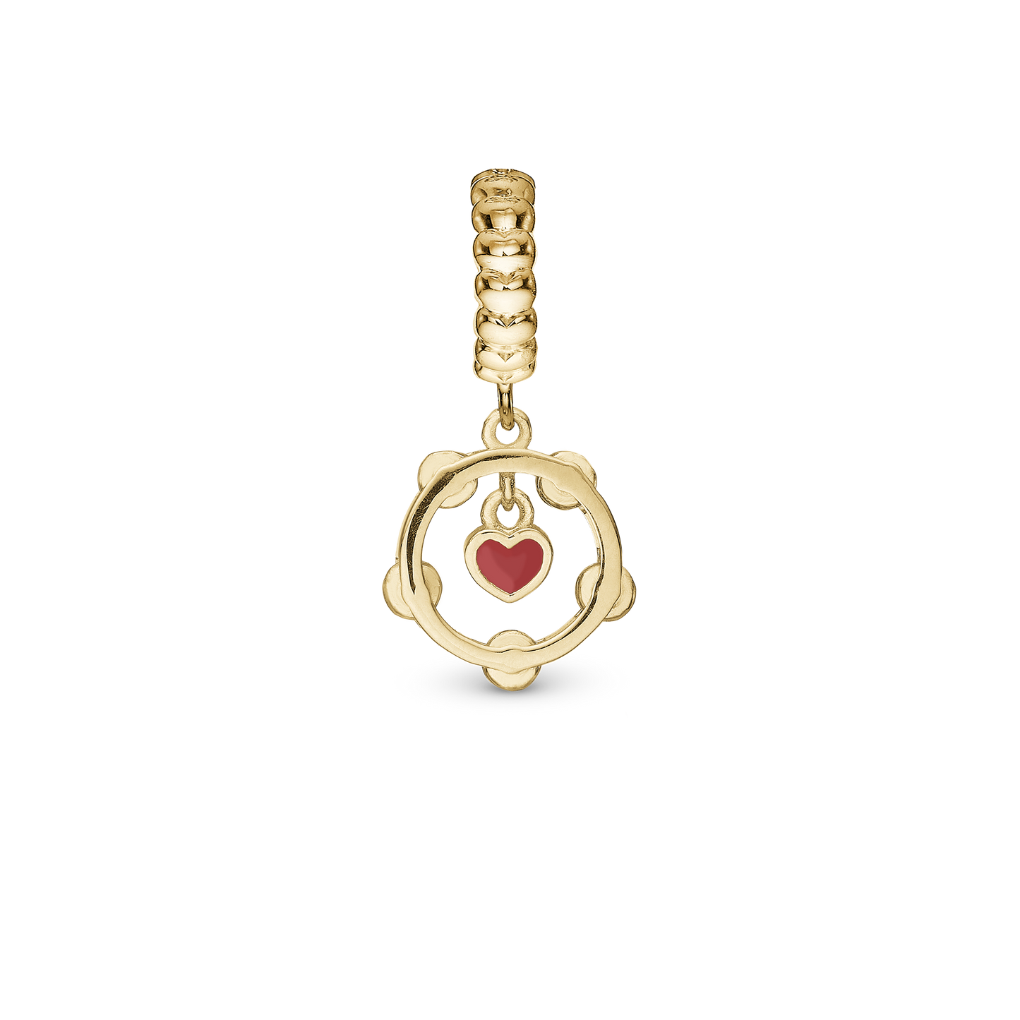 Fight for yoWatch Love - Drop Earring Charm 4 mm for Bracelet - Gold Plated Sterling Silver