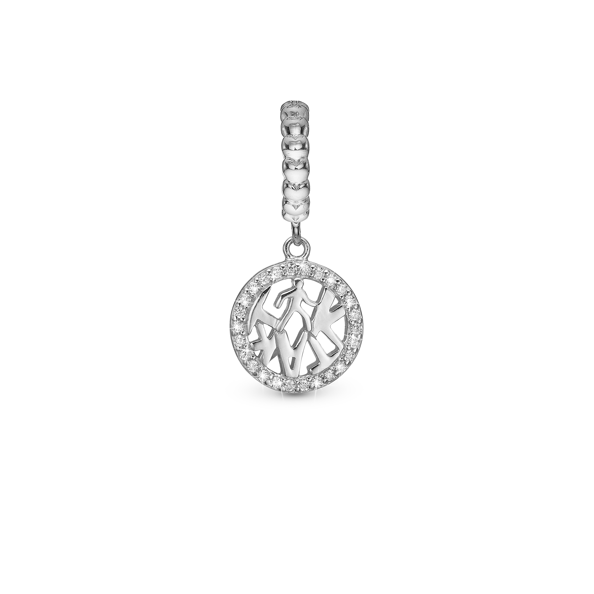 Tik Tak - Drop Charm 4 mm for Bracelet - Sterling Silver