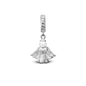 Heavenly Angel - Drop Earring Charm 4 mm for Bracelet - Polished Sterling Silver with 1 Ferskvandsperle