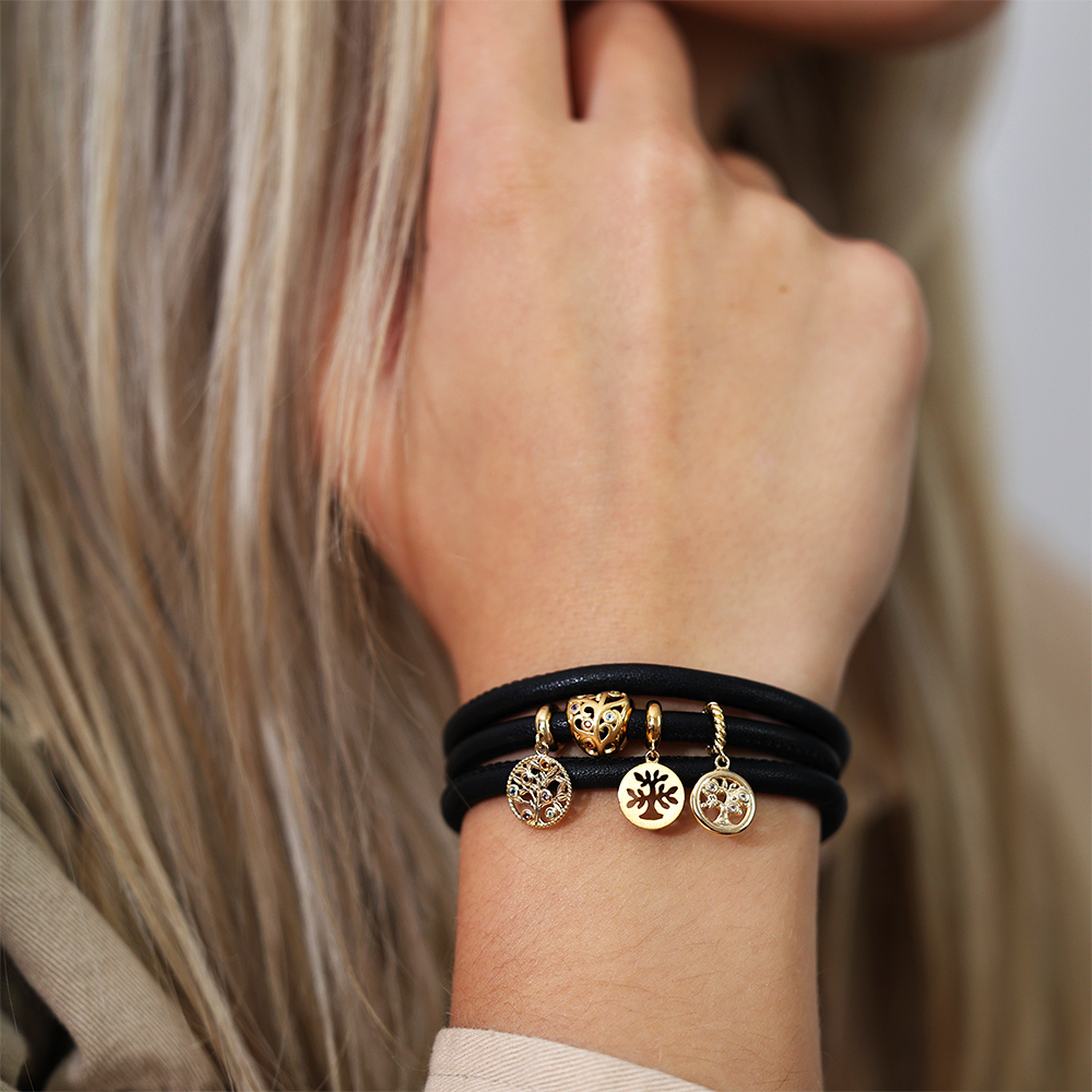Topaz Tree of Life Charms with sølvBracelet - CHRISTINA
