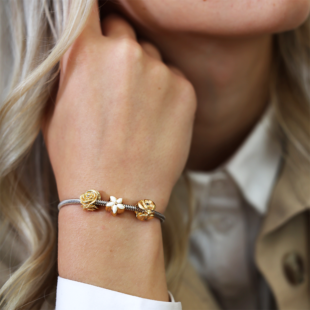 Flower Heaven Charms with sølvBracelet - CHRISTINA