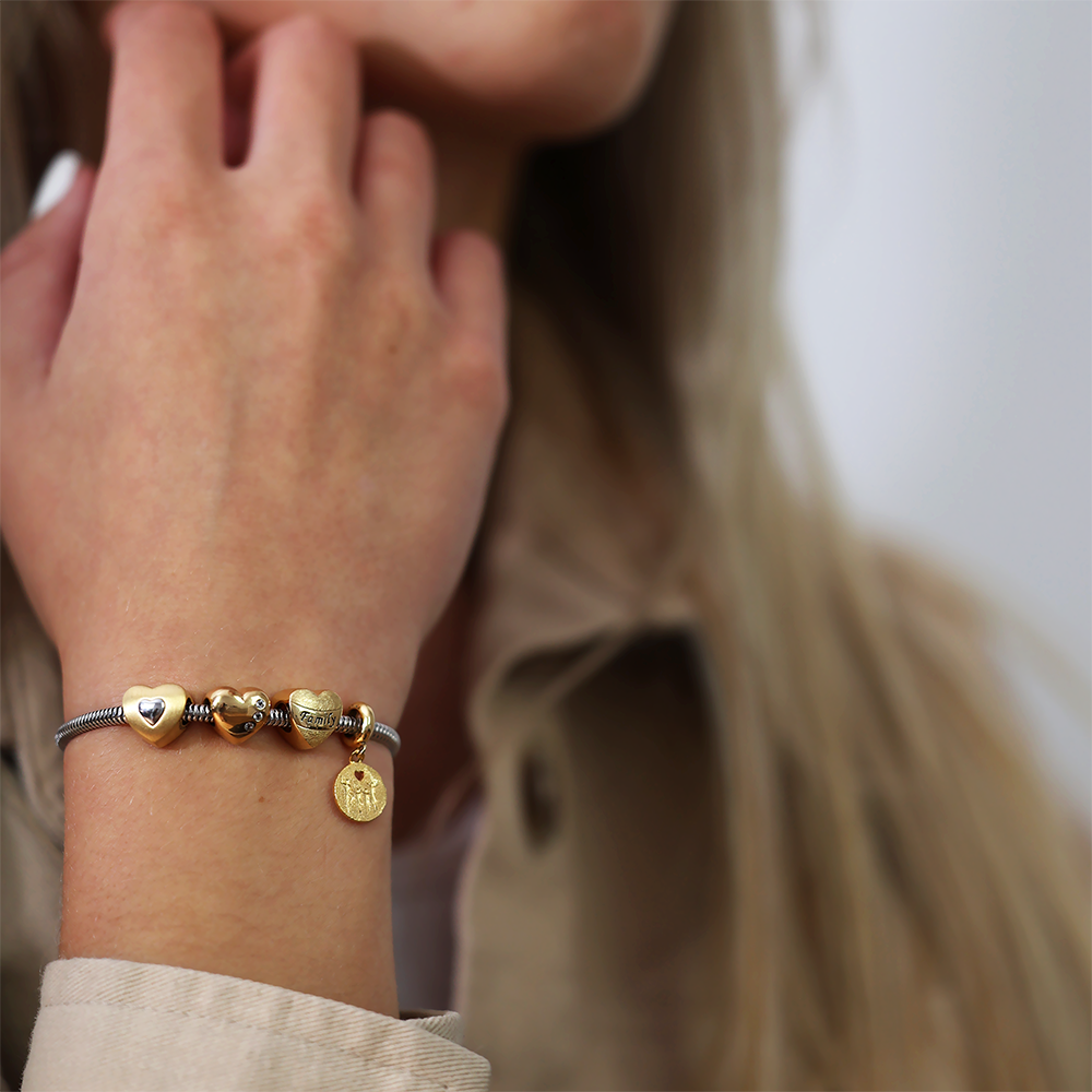 My Family Charms with sølvBracelet - CHRISTINA