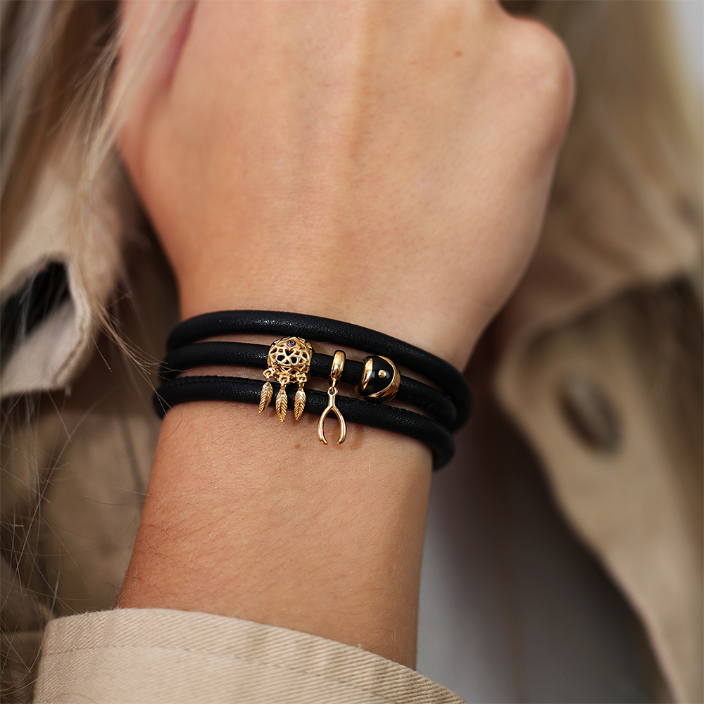 Dream Catcher Charms with sølvBracelet - CHRISTINA