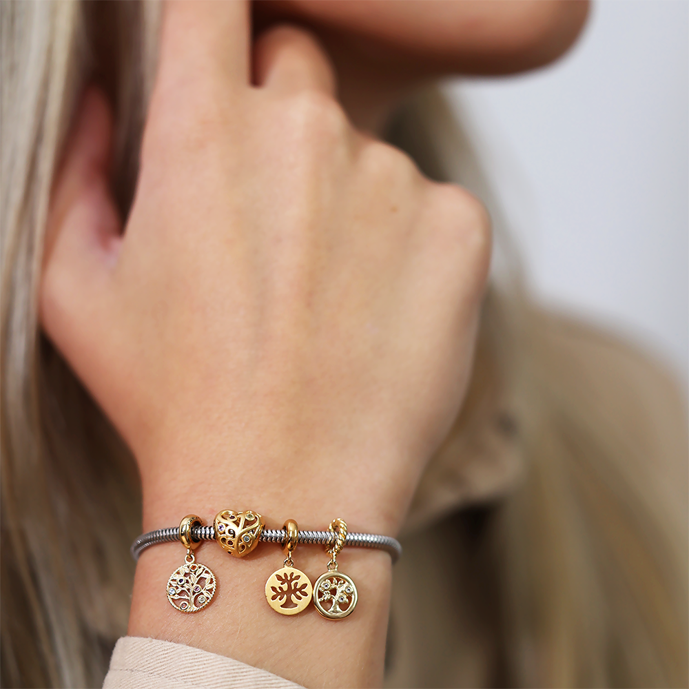 My Family Tree Charms with sølvBracelet - CHRISTINA