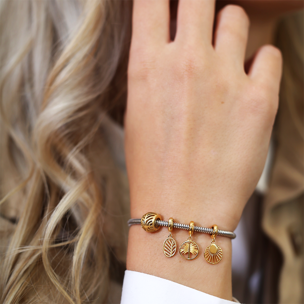 Sunset Charms with sølvBracelet - CHRISTINA